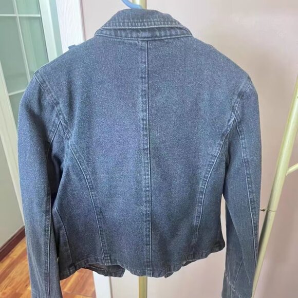 Women's Classic Double-Breasted Blue Jacket - Picture 2 of 4